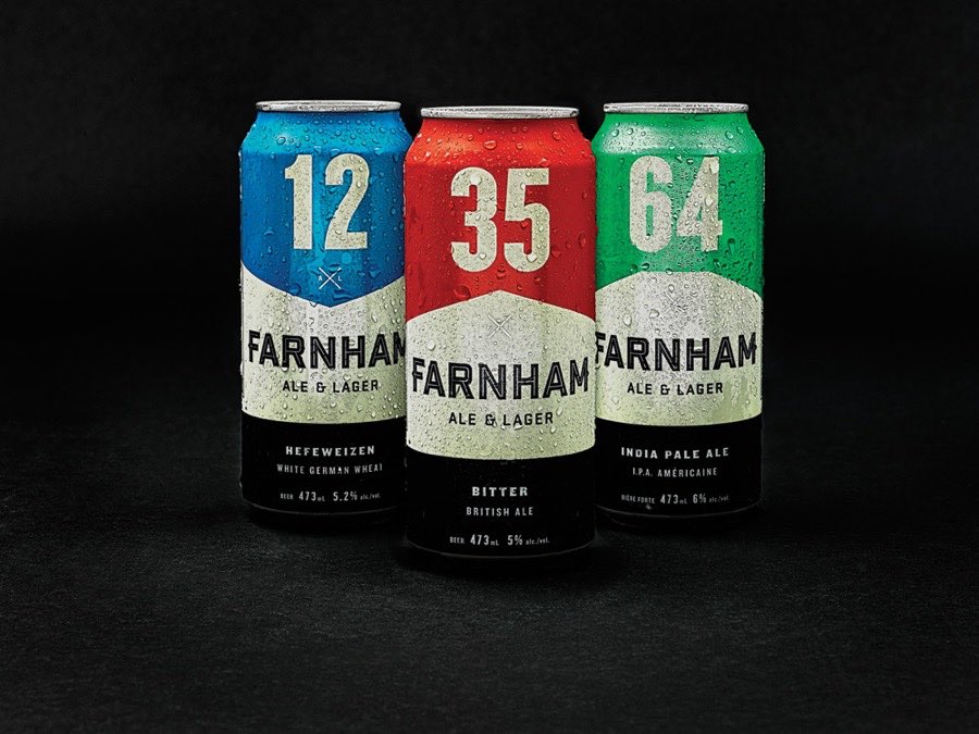 Packaging des canettes de bière Farnham par l'agence lg2 boutique - 02