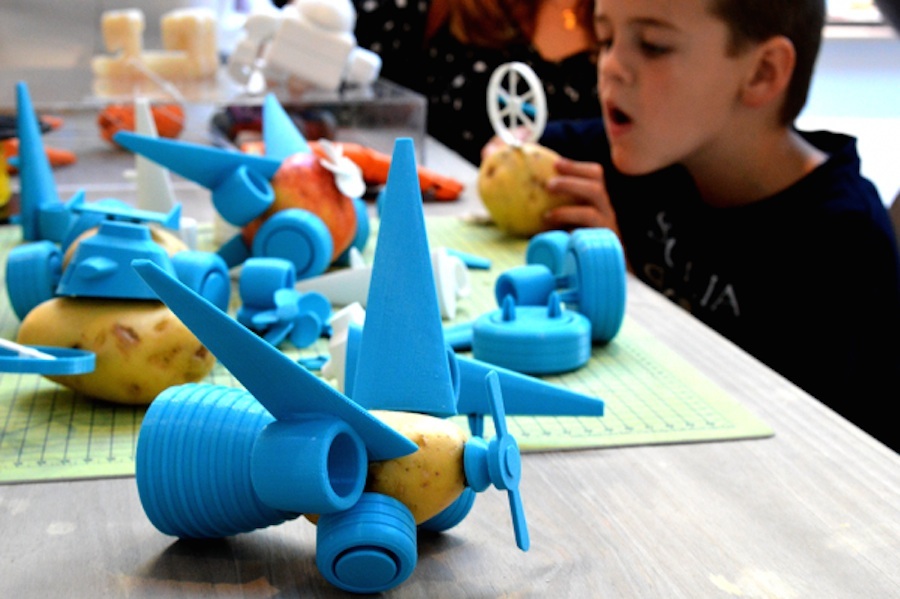 Quelques exemples de modèles 3D mêlant les légumes et les pièces Open Toys