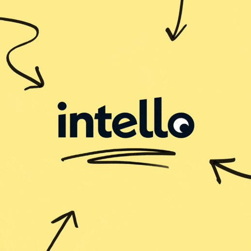Animation du logotype d'Intello par Antoine Peltier Designer